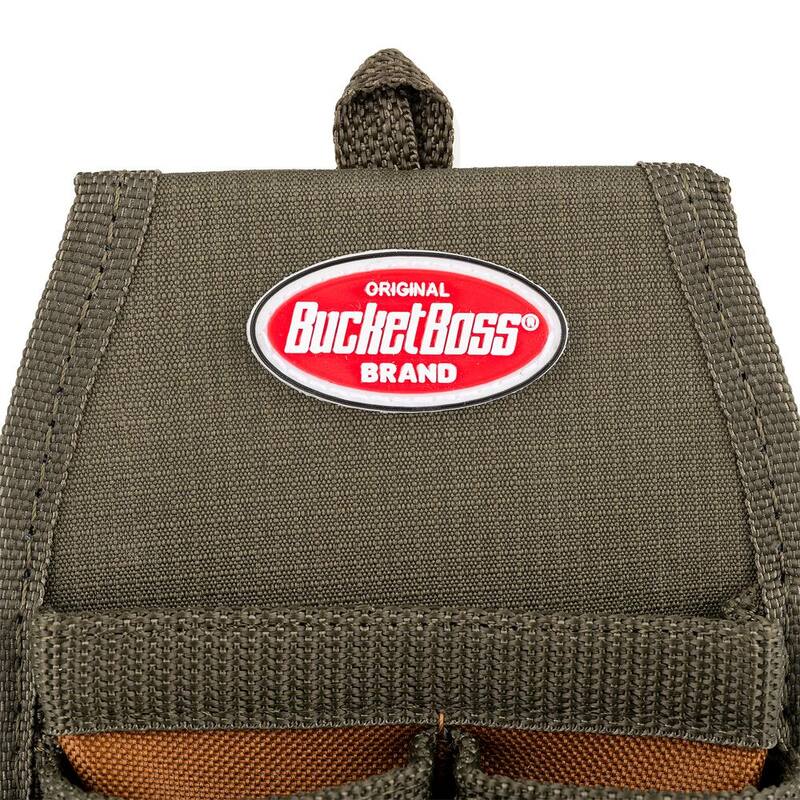 BUCKET BOSS Four Barrel Sheath Tool Belt Pouch with FlapFit - 54184