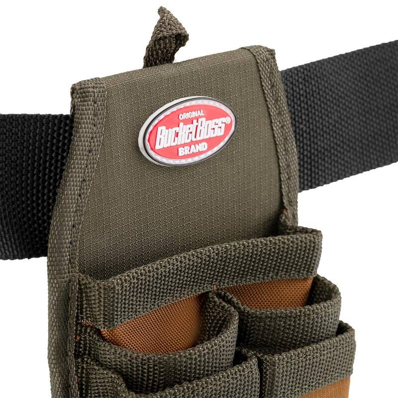 BUCKET BOSS Four Barrel Sheath Tool Belt Pouch with FlapFit - 54184