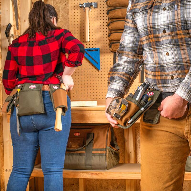 BUCKET BOSS Four Barrel Sheath Tool Belt Pouch with FlapFit - 54184