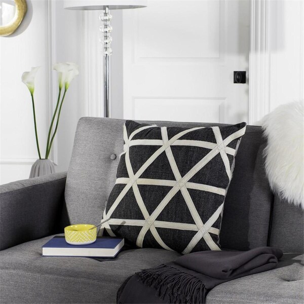 Safavieh 20 x 20 in. Viola Cowhide Pillow, Grey - PLS234A-2020