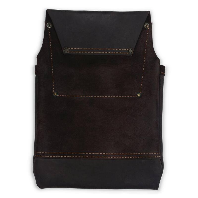 OX TOOLS Oil Tanned Leather Pro 2 Pocket Nail Bag Tool Pouch - OX-P263202