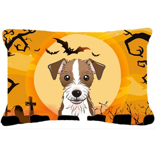Carolines Treasures Halloween Jack Russell Terrier Fabric Decorative Pillow - BB1760PW1216