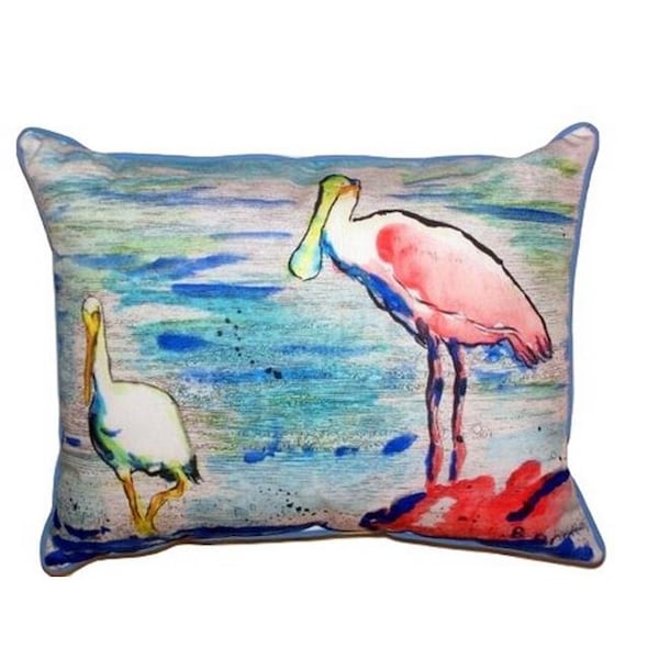 Betsy Drake Betsy Drake HJ532 16 x 20 in. Spoonbill & Ibis Large Indoor & Outdoor Pillow - HJ532