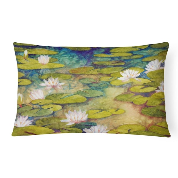 Jensendistributionservices Waterlillies by Ferris Hotard Canvas Fabric Decorative Pillow - MI2553796