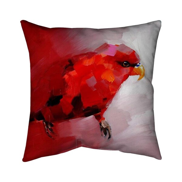 Fondo 20 x 20 in. Abstract Red Parrot-Double Sided Print Indoor Pillow - FO2795266