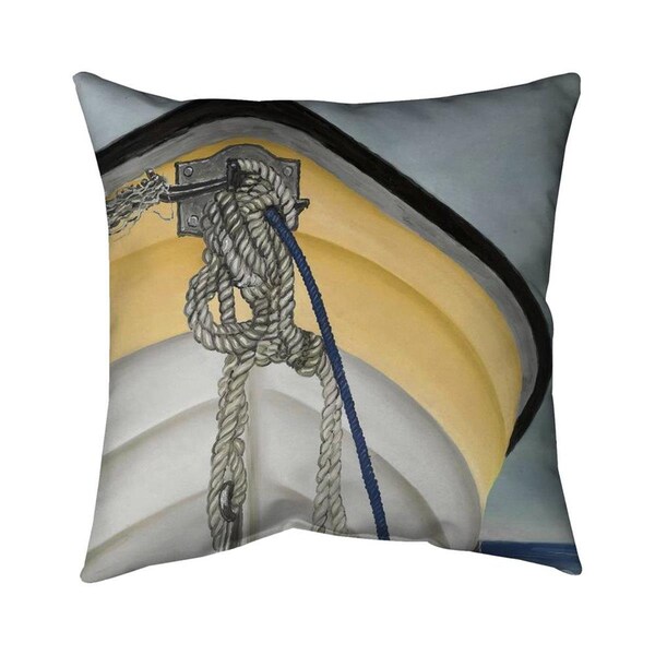 Fondo 20 x 20 in. The Yellow Boat-Double Sided Print Indoor Pillow - FO2773791