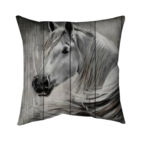 Fondo 20 x 20 in. Rustic Horse-Double Sided Print Indoor Pillow - FO2794629