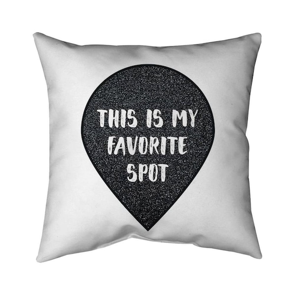 Begin Home Decor 26 x 26 in. Its My Favorite Spot-Double Sided Print Indoor Pillow - 5541-2626-QU20