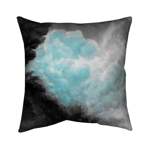 Fondo 26 x 26 in. Turquoise Clouds-Double Sided Print Indoor Pillow - FO2780677