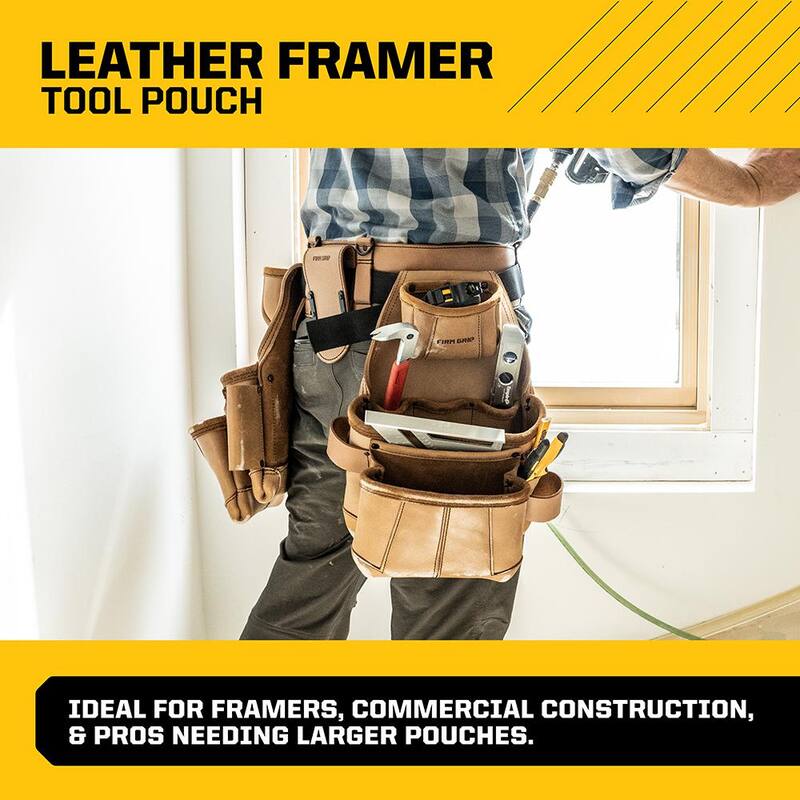FIRM GRIP Build-A-Rig Leather Framer Tool Pouch - FG-7700-L