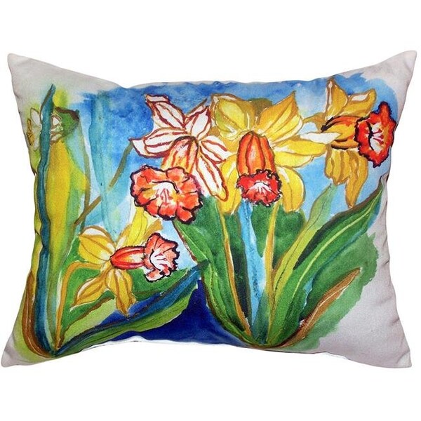 Betsy Drake Betsy Drake NC542 16 x 20 in. Daffodils No Cord Indoor & Outdoor Pillow - NC542