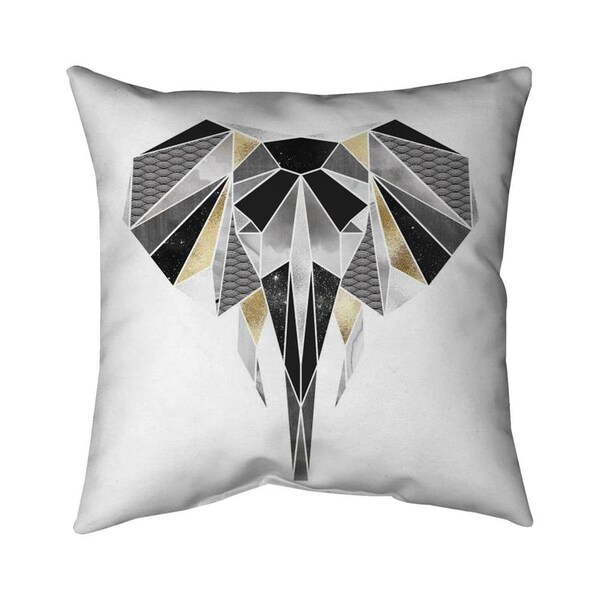Fondo 26 x 26 in. Geometric Elephant-Double Sided Print Indoor Pillow - FO2793250