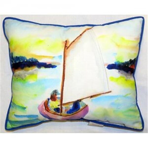 Betsy Drake Betsy Drake HJ987 Pink Sailboat Indoor & Outdoor Throw Pillow; 16 x 20 in. - HJ987