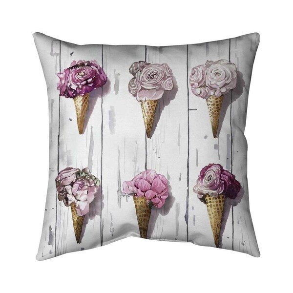 Begin Home Decor 20 x 20 in. Peony Cones-Double Sided Print Indoor Pillow - 5541-2020-FL352