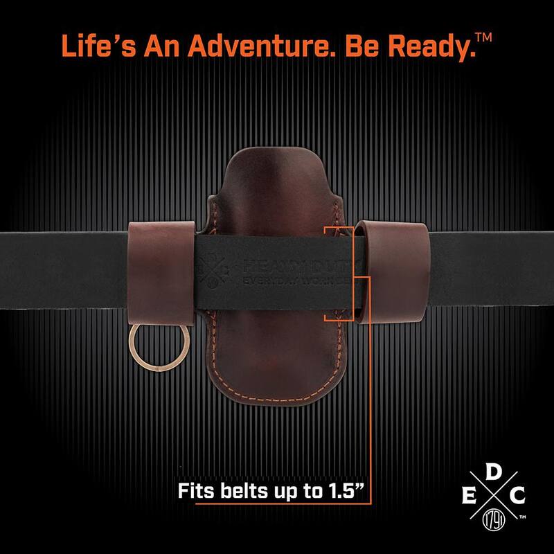 1791 EVERYDAY CARRY 4.9 in. Heavy-Duty Large and XL Burgundy Full-Grain Leather Tool Organizer - WEBHDASSLBURA