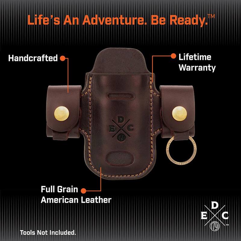 1791 EVERYDAY CARRY 4.9 in. Heavy-Duty Large and XL Burgundy Full-Grain Leather Tool Organizer - WEBHDASSLBURA