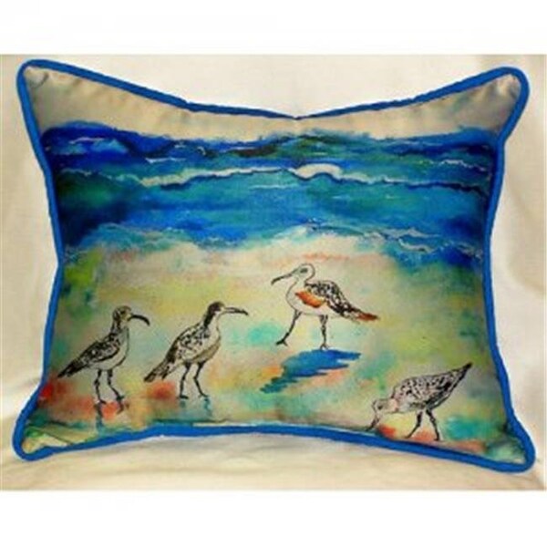 Betsy Drake Betsy Drake HJ369 Betsys Sandpipers Throw Pillow; 16 x 20 in. - HJ369
