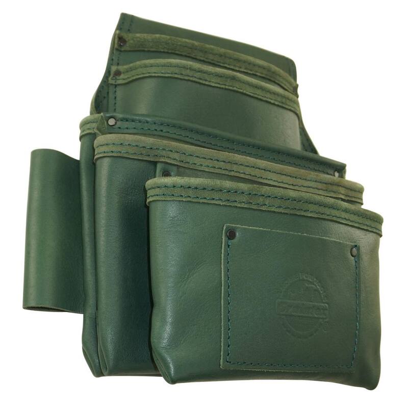 Graintex 5-Pocket Leather Top Grain Oil Tanned Nail & Tool Pouch - ST2106