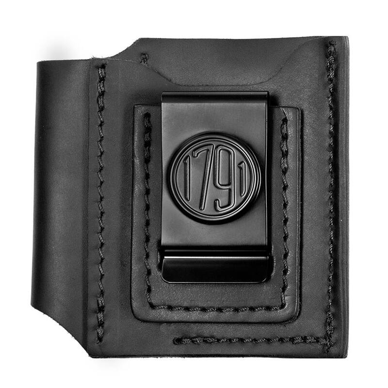 1791 EVERYDAY CARRY 3.7 in. Standard Small and Medium Black Full-Grain Leather Tool Organizer - WEBACDuoBLKA