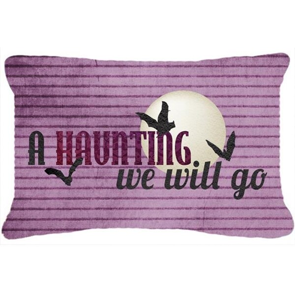 Carolines Treasures Carolines Treasures SB3015PW1216 A Haunting We Will Go Halloween Indoor & Outdoor Fabric Decorative Pillow - SB3015PW1216