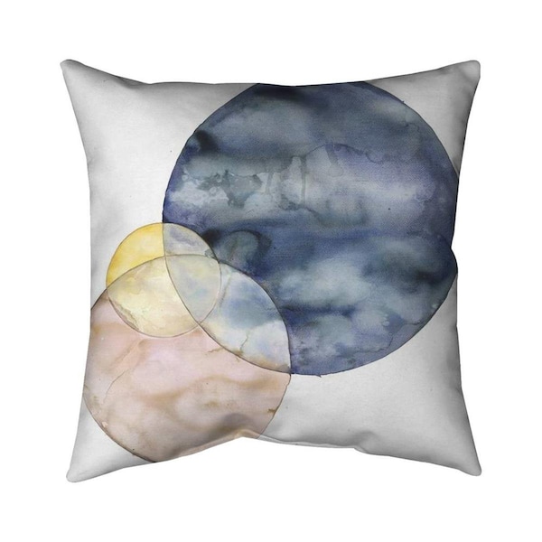 Fondo 26 x 26 in. Circles-Double Sided Print Indoor Pillow - FO2772201