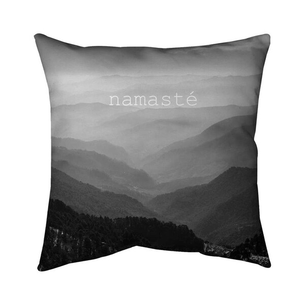 Begin Home Decor 20 x 20 in. Namaste Monochrome-Double Sided Print Indoor Pillow - 5541-2020-QU30-TA