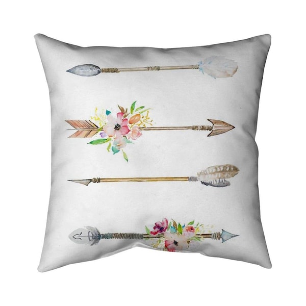 Begin Home Decor 26 x 26 in. Fl Plus Ches Et Fleurs-Double Sided Print Indoor Pillow - 5541-2626-MI90