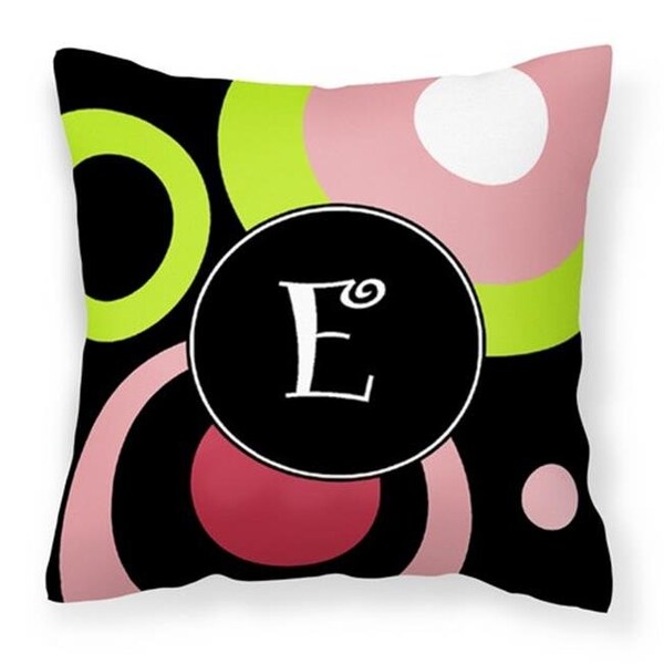 Carolines Treasures Carolines Treasures AM1002-EPW1414 Letter E Monogram - Retro in Black Fabric Decorative Pillow; 14 x 3 x 14 in. - AM1002-EPW1414