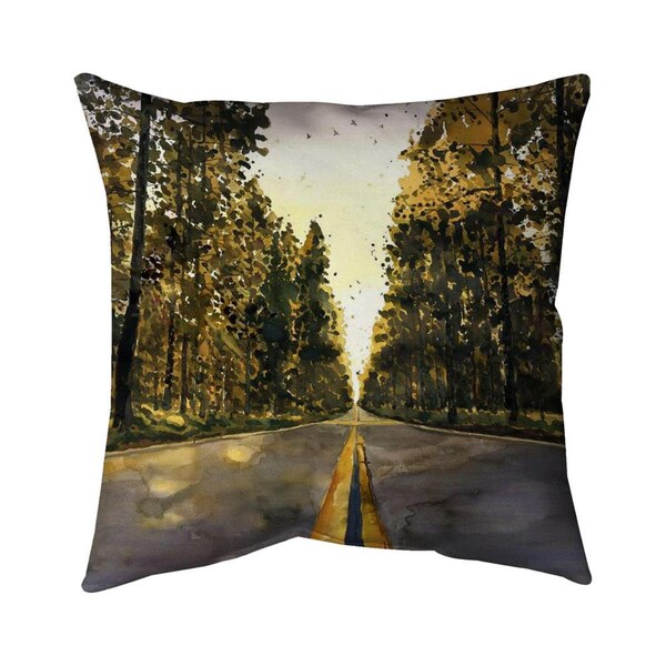 Fondo 26 x 26 in. Long Road-Double Sided Print Indoor Pillow - FO2777290