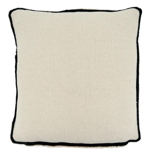 Rlm Distribution SARO  18 in. Square Poly Filled Throw Pillow with Black &amp; White Reversible Design - HO3202395