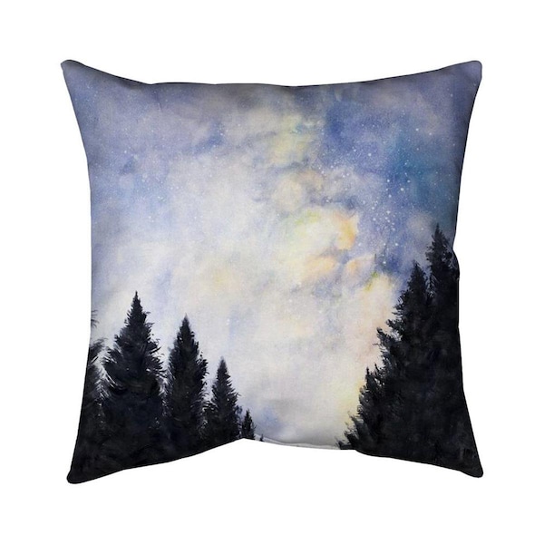 Begin Home Decor 26 x 26 in. Starry Sky In Forest-Double Sided Print Indoor Pillow - 5541-2626-LA126