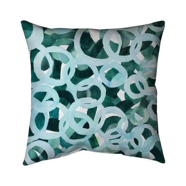 Fondo 26 x 26 in. Abstract Circles-Double Sided Print Indoor Pillow - FO3328414