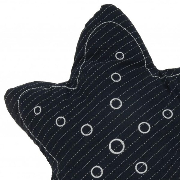 Homeroots White & Blue Star Pillow 12 x 12 x 4.5 in. - 364154