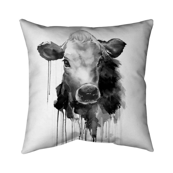 Fondo 26 x 26 in. Jersey Cow-Double Sided Print Indoor Pillow - FO2795411