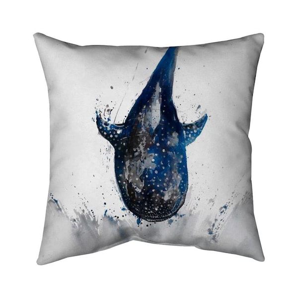 Fondo 20 x 20 in. Shark Whale-Double Sided Print Indoor Pillow - FO2795782