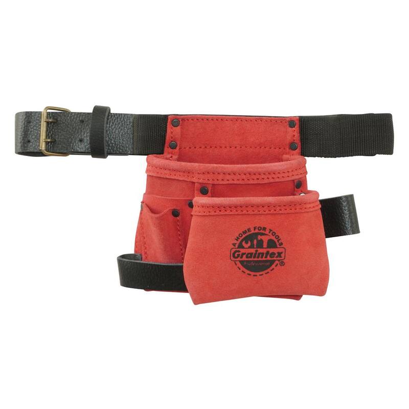 Graintex 4-Pocket Children's Red Tool Pouch with Belt - SS2524