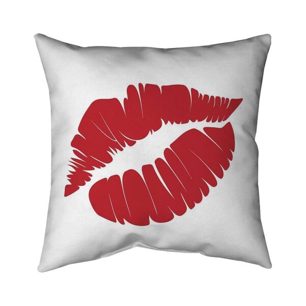 Fondo 26 x 26 in. Red Lipstick Mark-Double Sided Print Indoor Pillow - FO2777147