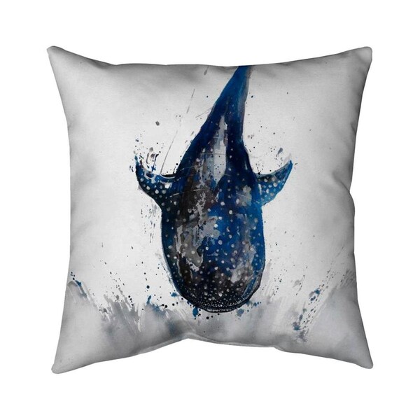 Fondo 26 x 26 in. Shark Whale-Double Sided Print Indoor Pillow - FO2775471