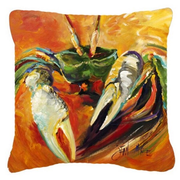 Carolines Treasures Small Orange Crab Canvas Fabric Decorative Pillow - CA76055