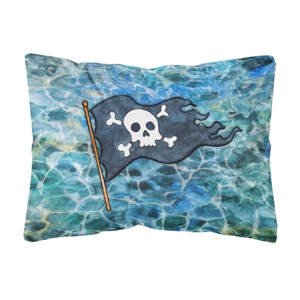 Jensendistributionservices Pirate Flag Canvas Fabric Decorative Pillow - MI2552196