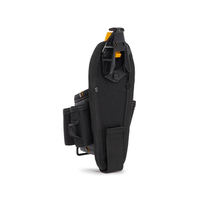 TOUGHBUILT ClipTech Medium Technician Pouch in Black with 7 pockets and loops and rugged rivet reinforced construction - TB-CT-36-M7