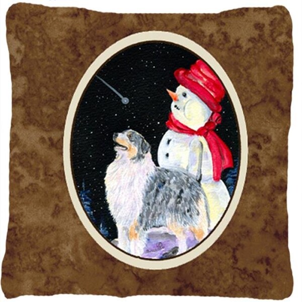 Carolines Treasures Carolines Treasures SS8574PW1414 Australian Shepherd Decorative Fabric Pillow - 14 x 14 in. - SS8574PW1414