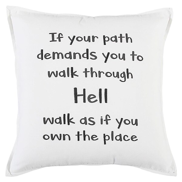 Palacedesigns Black & White Own The Place Decorative Throw Pillow - PA3659767