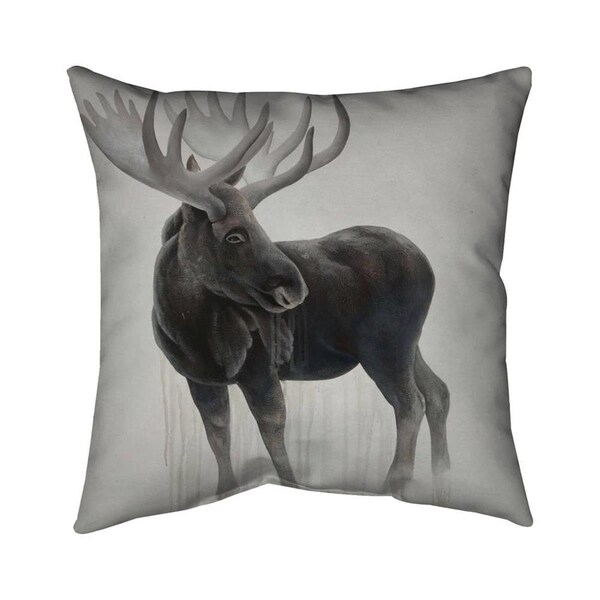 Fondo 26 x 26 in. Bull Moose-Double Sided Print Indoor Pillow - FO2791848
