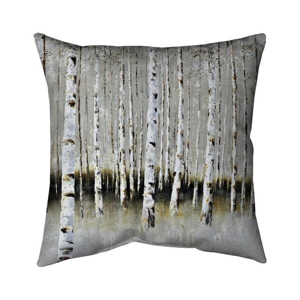 Fondo 26 x 26 in. Winter Forest Landscape-Double Sided Print Indoor Pillow - FO2782792