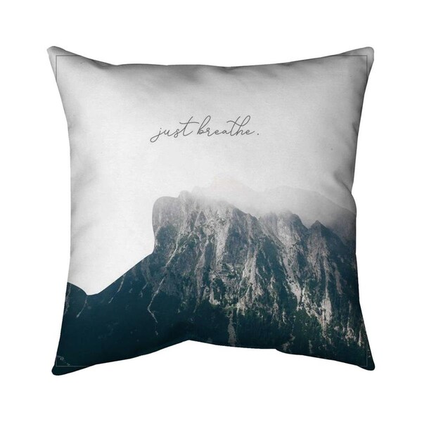 Begin Home Decor 20 x 20 in. Just Breathe-Double Sided Print Indoor Pillow - 5541-2020-QU25