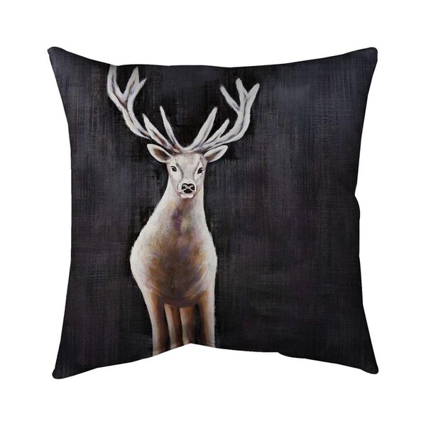 Begin Home Decor 20 x 20 in. Lonely Deer-Double Sided Print Indoor Pillow - 5541-2020-AN128