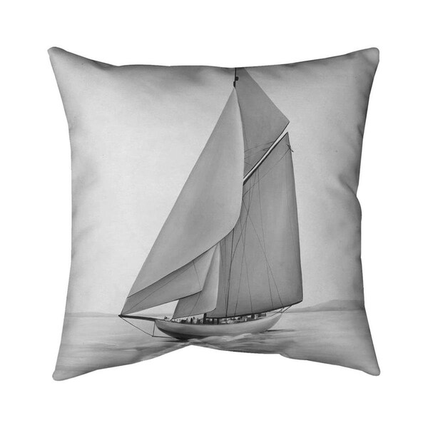 Fondo 26 x 26 in. Vintage Sailing Ship-Double Sided Print Indoor Pillow - FO2772102