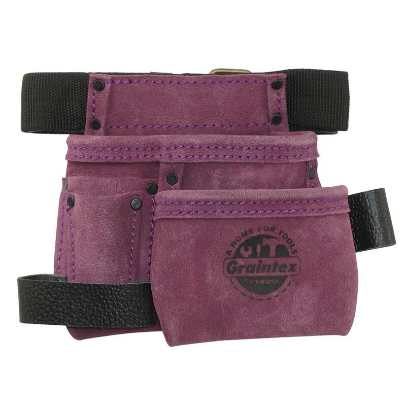 Graintex 4-Pocket Children's Purple Tool Pouch with Belt - SS2496