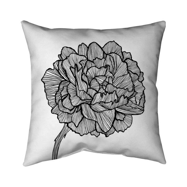 Fondo 26 x 26 in. Peony Line-Double Sided Print Indoor Pillow - FO2775692